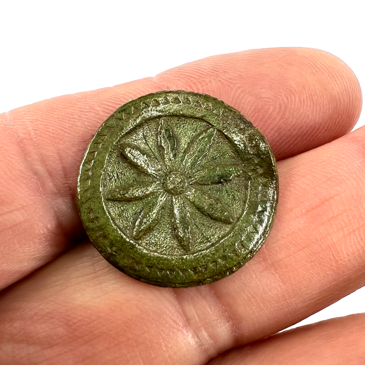 Coated Flower Button