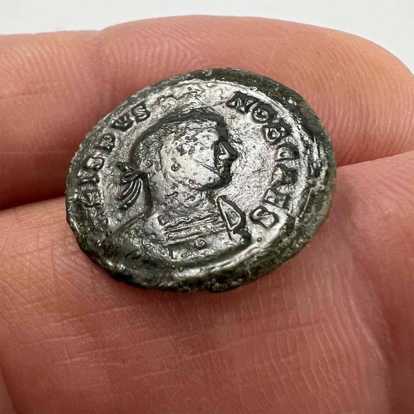 Crispus 321AD Roman Coin Obverse Coated